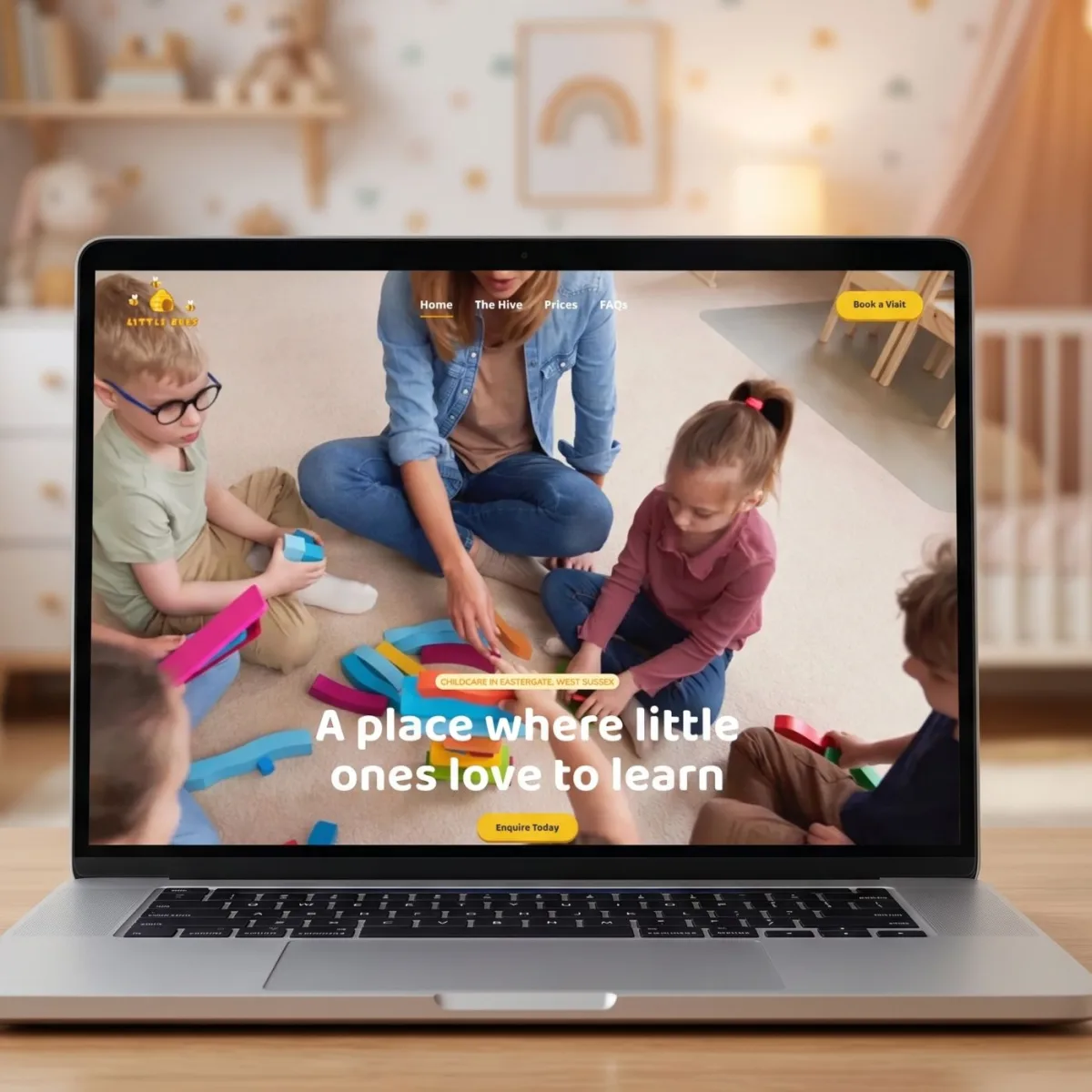Little Bees Childcare website, Bognor Regis